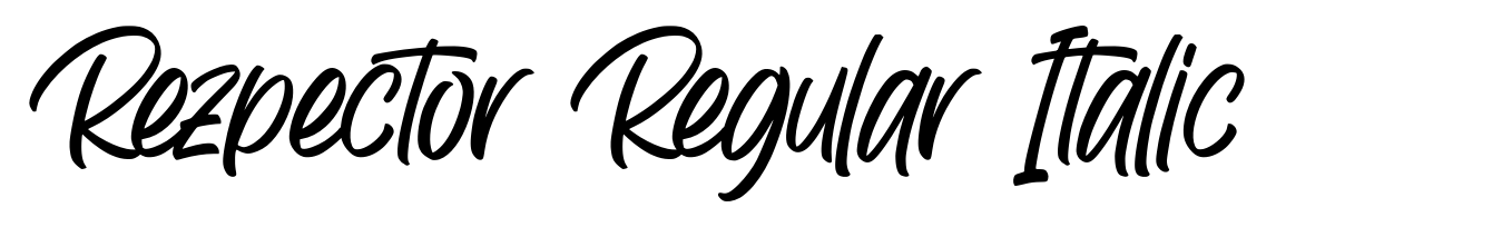 Rezpector Regular Italic